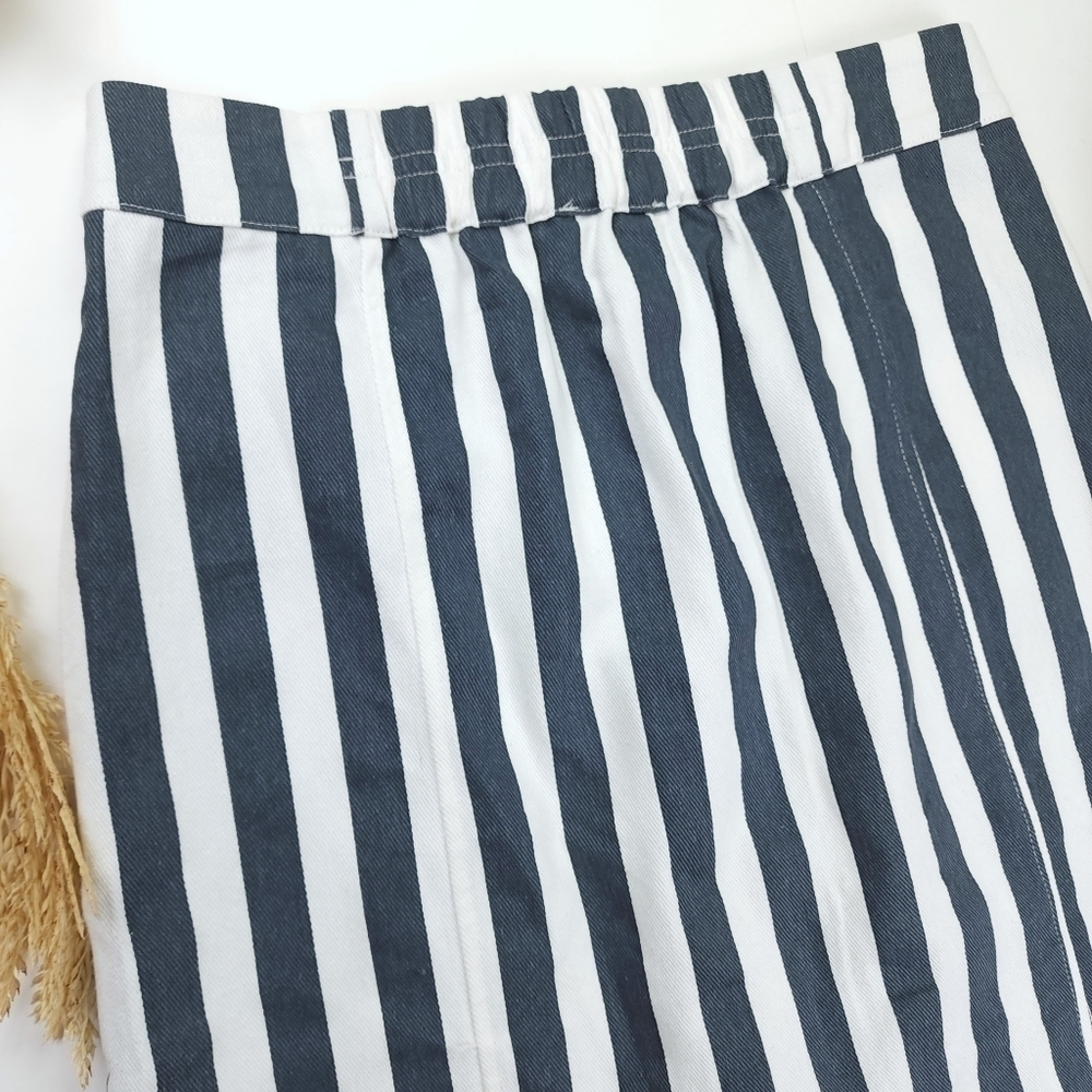 Listicle White Blue Chevron Skirt Sz S - Picture 8 of 11